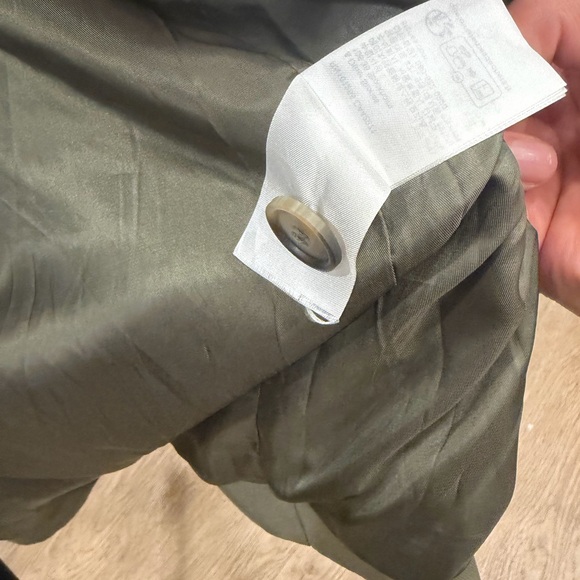 & Other Stories Stockholm Atelier Khaki Olive Green Trench Coat Womens Medium - Picture 7 of 16